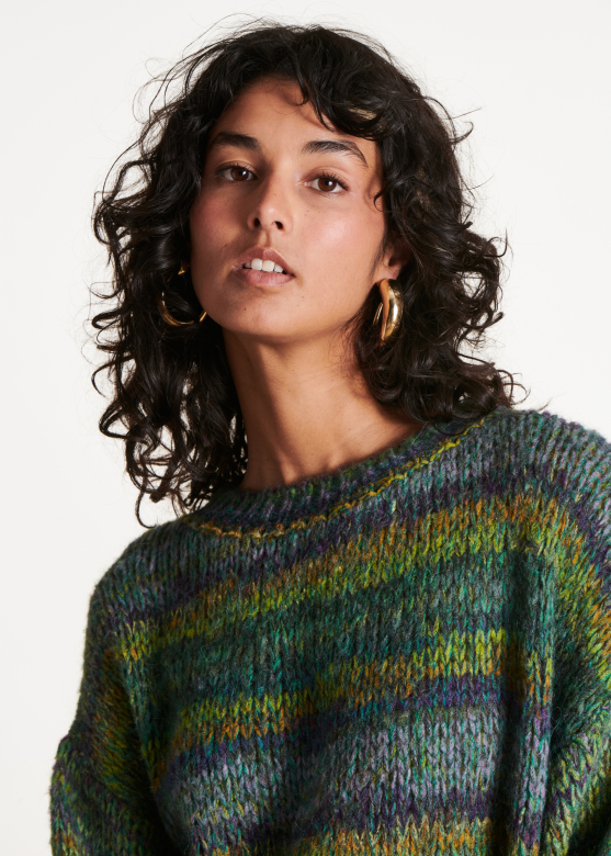 La Fee Maraboutee Ebi pullover vert multi - Afbeelding 4