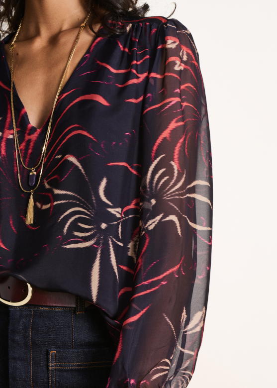 La Fee Maraboutee Tifa-J blouse navy - Afbeelding 4