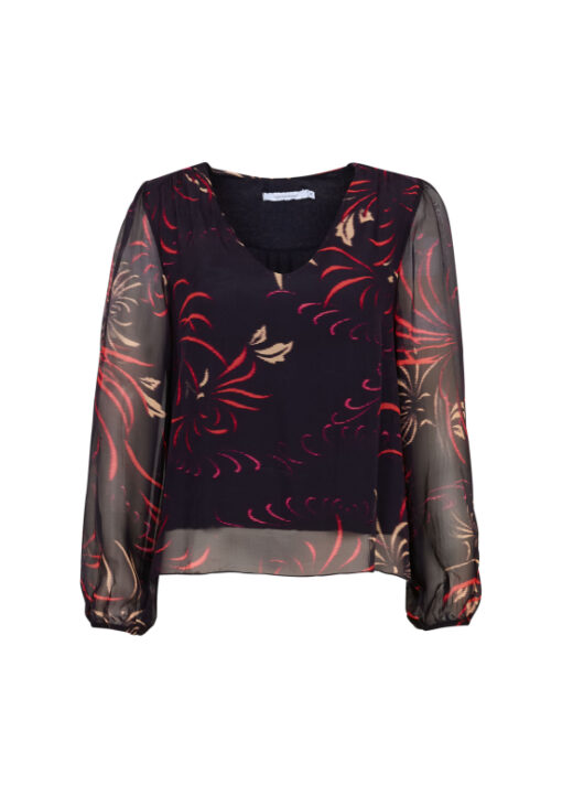 Alternative view of La Fee Maraboutee Tifa-J blouse navy