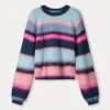 pom amsterdam pullovers trui brushed stripes blue 1191847230