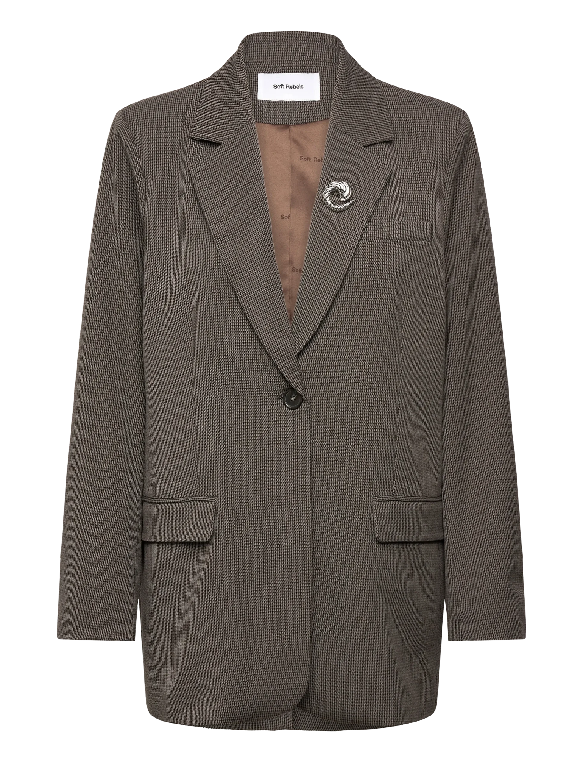 Soft Rebels 525-732 Maha relaxed blazer coffee quartz