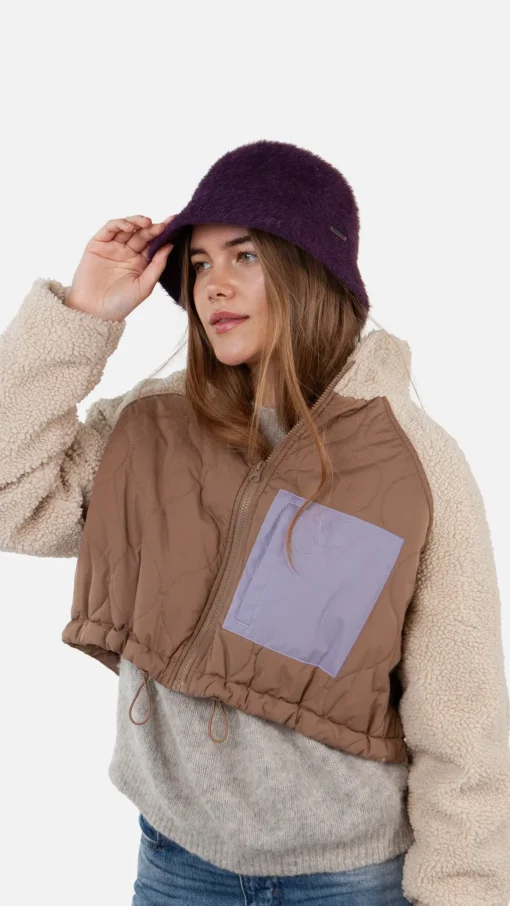 Alternative view of Barts w25 lavatera hat aubergine