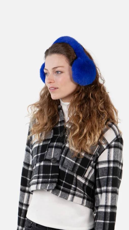 Alternative view of Barts w25 big fur earmuffs cobalt