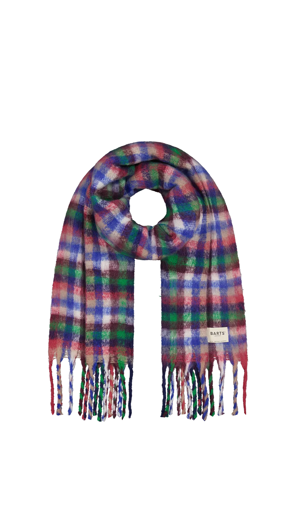 Barts w25 plaity scarf blue