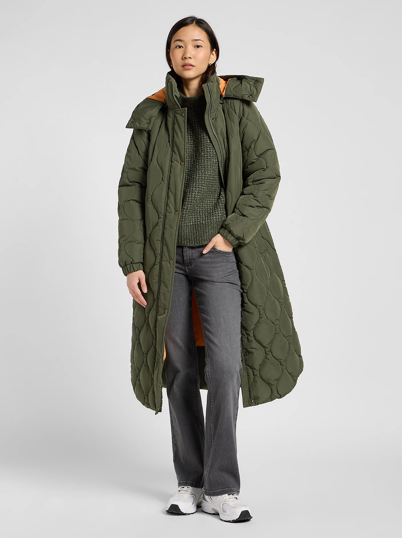 Lee Long puffer oak moss - Afbeelding 5