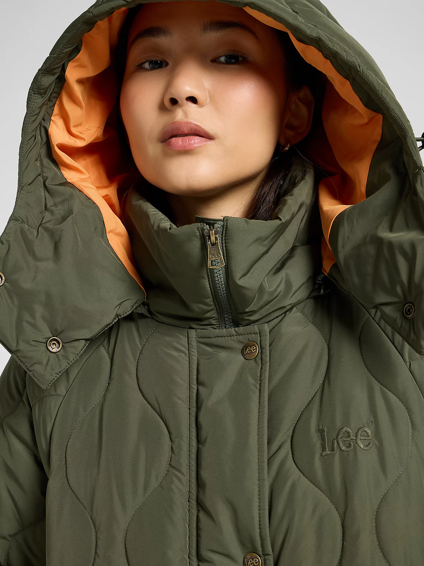 Lee Long puffer oak moss - Afbeelding 3