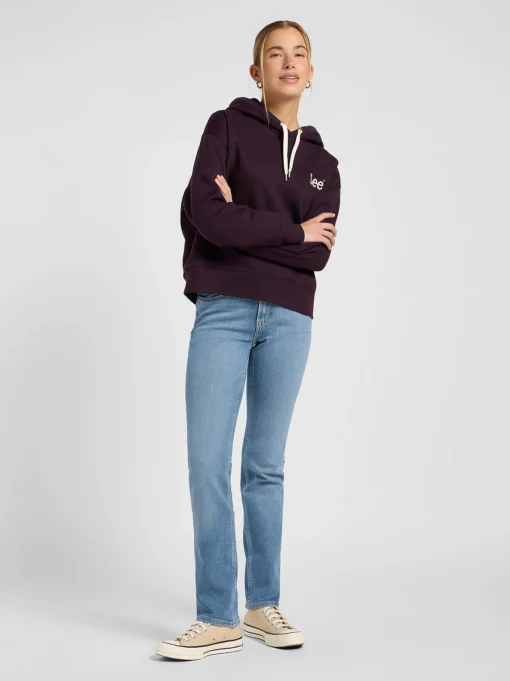 Lee Essential hoodie deep wine