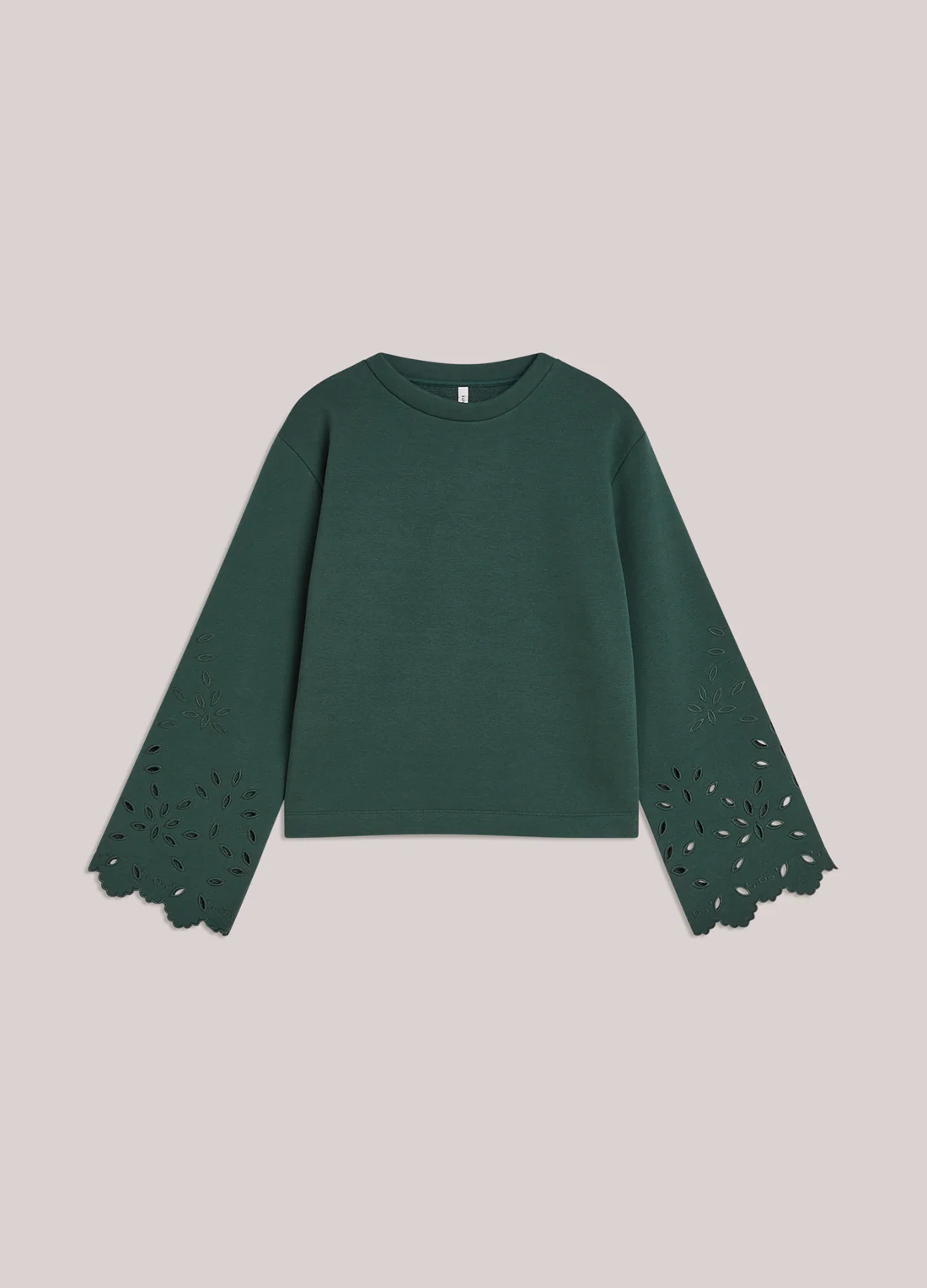 Summum 3s5213 Top embroidered sleeve emerald green - Afbeelding 2