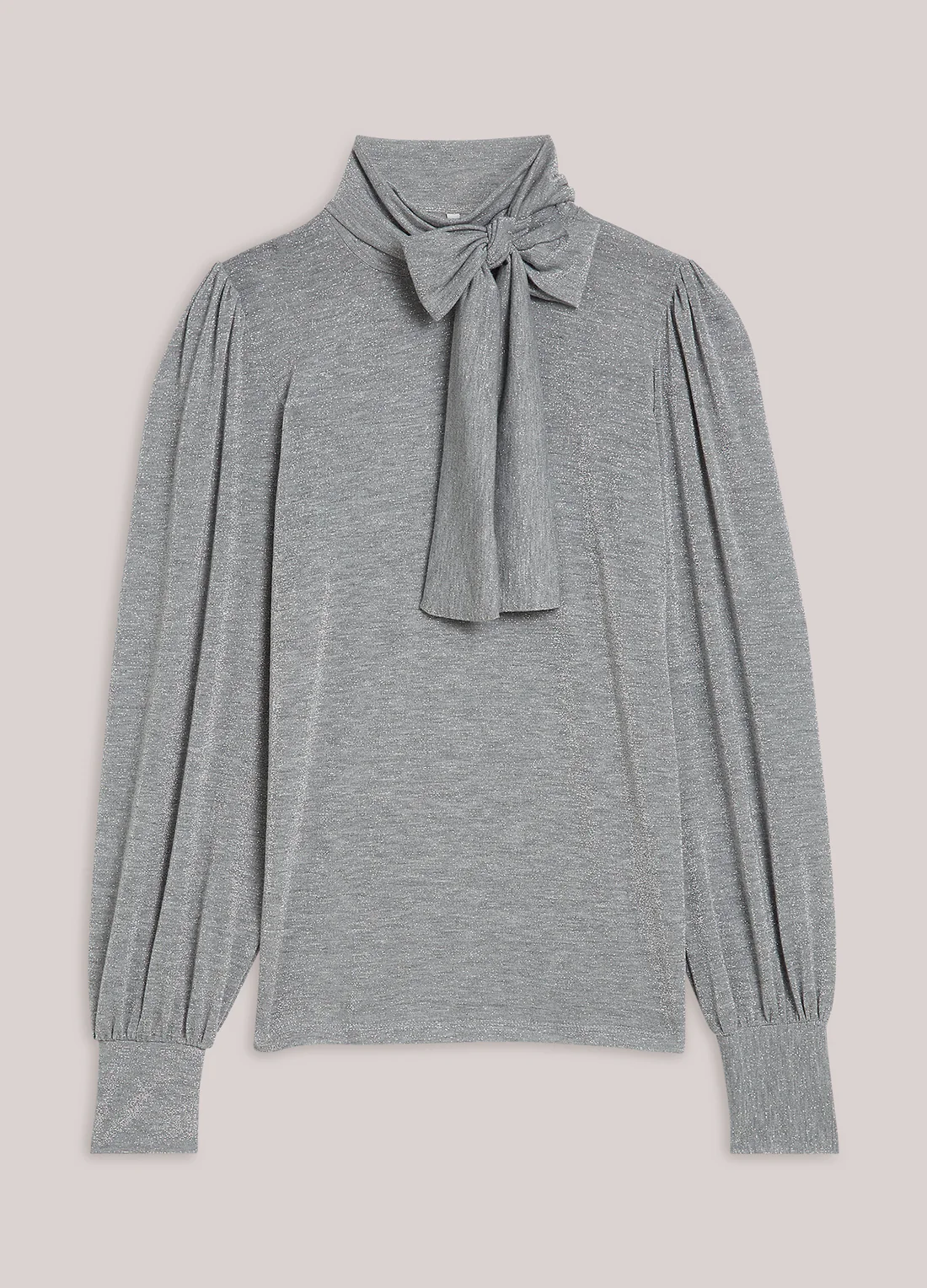 Summum 3s5235 Top scarf soft lurex mid grey - Afbeelding 2