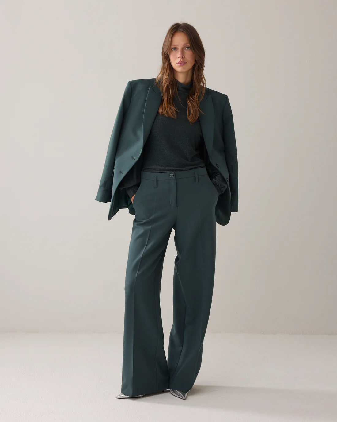 Summum 4s2369 Trousers straight foam uni emerald green - Afbeelding 3