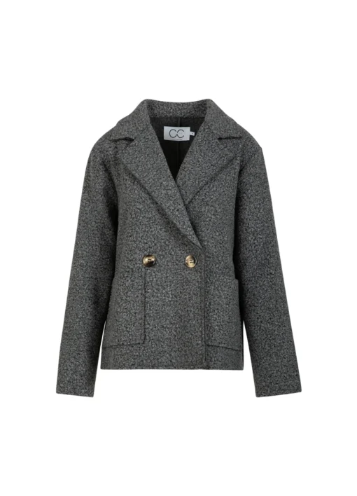Alternative view of CC Heart 6134-254 Sienna boucle jacket dark grey