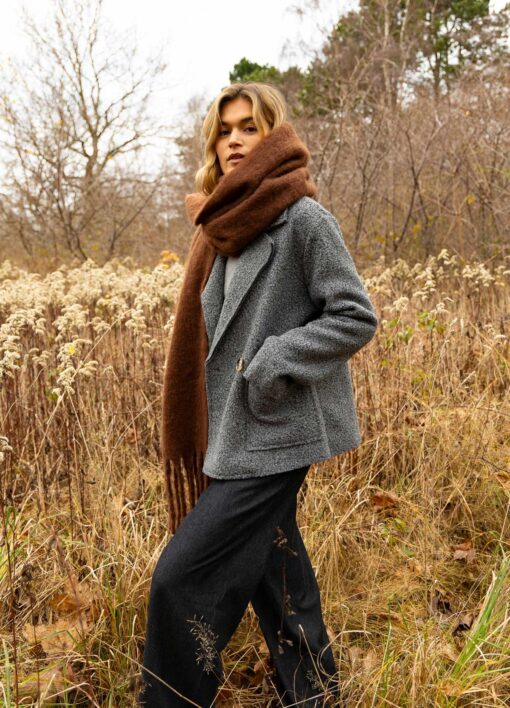 CC Heart 6134-254 Sienna boucle jacket dark grey