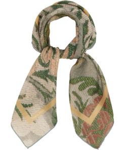 Tapis Noir light green flower scarf