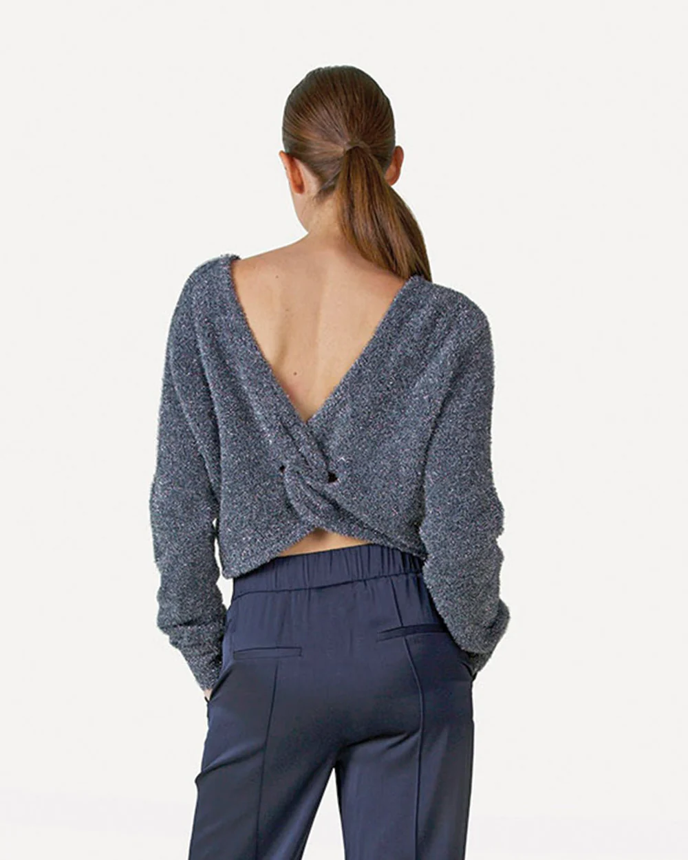 Another-Label Adea knitted pull l/s dark grey - Afbeelding 3