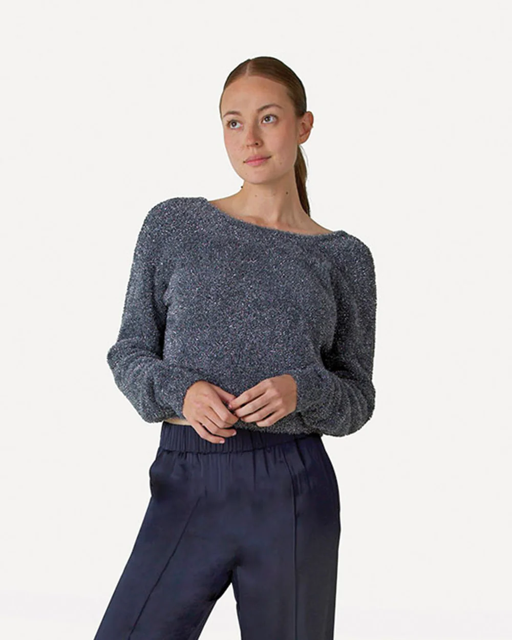 Another-Label Adea knitted pull l/s dark grey - Afbeelding 4