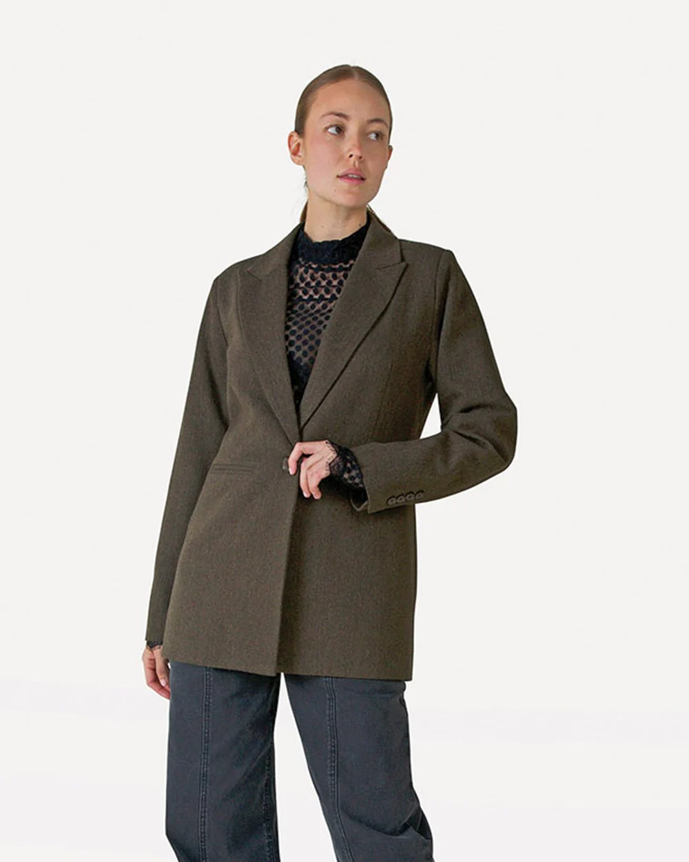 Another-Label Aveline blazer sepia - Afbeelding 4