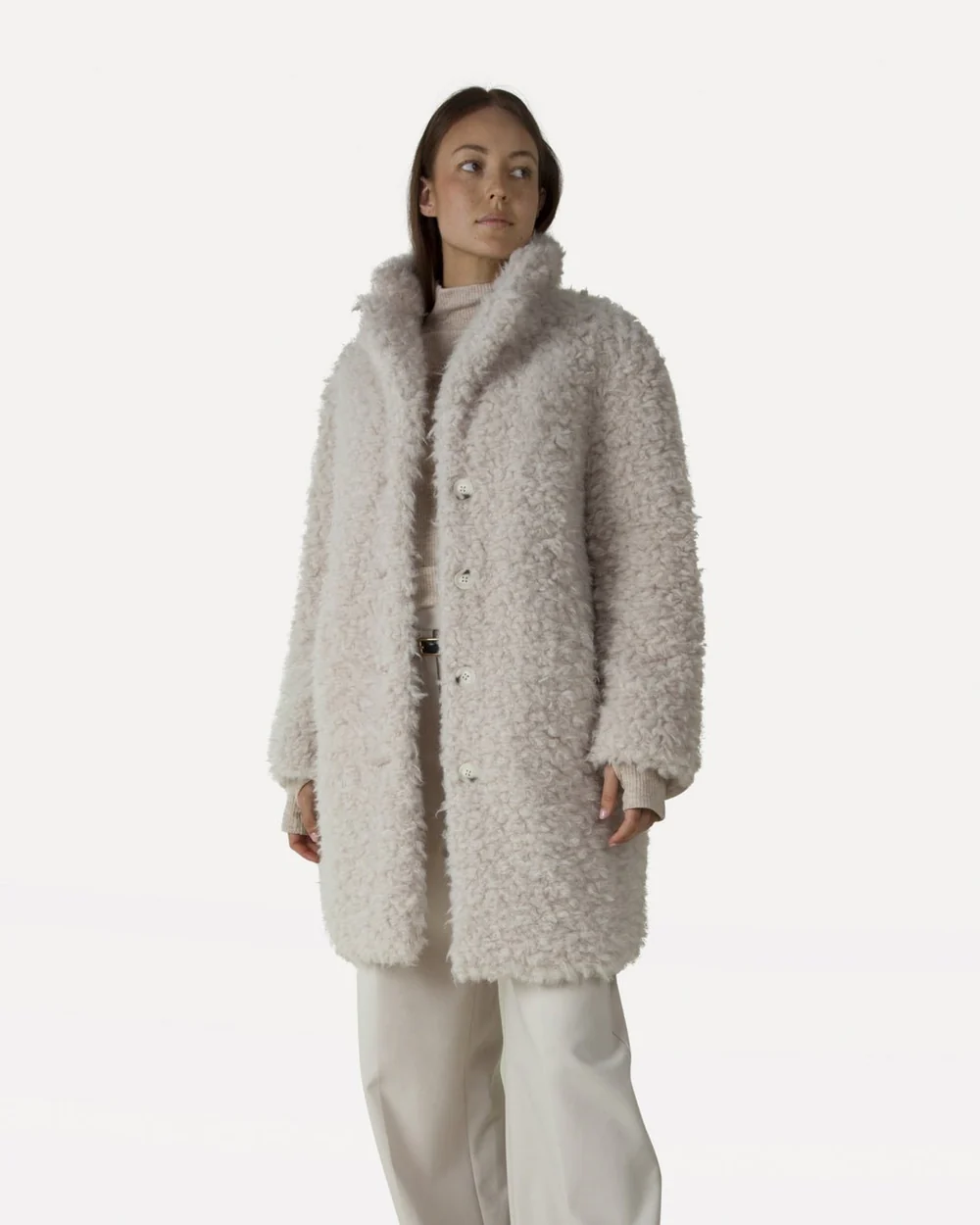 Another-Label Bonnie long coat parchment - Afbeelding 3