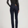 sustainable jeans women logon high slim rinse full body back