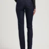 sustainable jeans women logon high slim rinse half body back