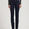 sustainable jeans women logon high slim rinse half body front