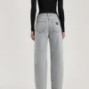 women sustainable jeans brooke high barrel light grey full body back winter