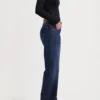 women sustainable jeans carry mid straight faded vintage full body side winter