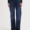 women sustainable jeans carry mid straight faded vintage half body front winter e19f7a33 d146 4797 a08f 7d670f8420b0