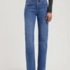 women sustainable jeans jamie mid loose fresh fade half body front winter