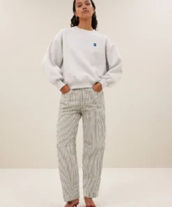 By-Bar Lew stripe pants jet black stripe