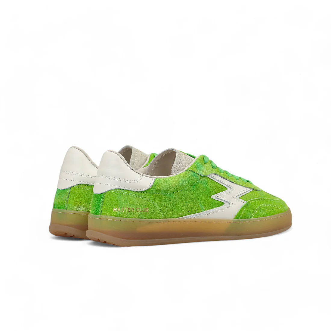 MoaConcept CL065 off white details grass green tie dye suede club - Afbeelding 3