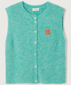 Alternative view of American Vintage Z26 EAST19MCE26 gilet court sm col rond boutonne recif chine
