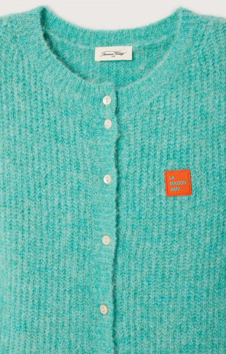 American Vintage Z26 EAST19MCE26 gilet court sm col rond boutonne recif chine - Afbeelding 3