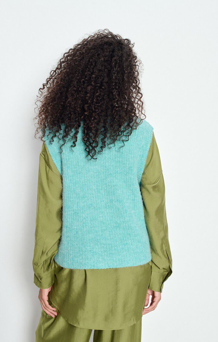 American Vintage Z26 EAST19MCE26 gilet court sm col rond boutonne recif chine - Afbeelding 6