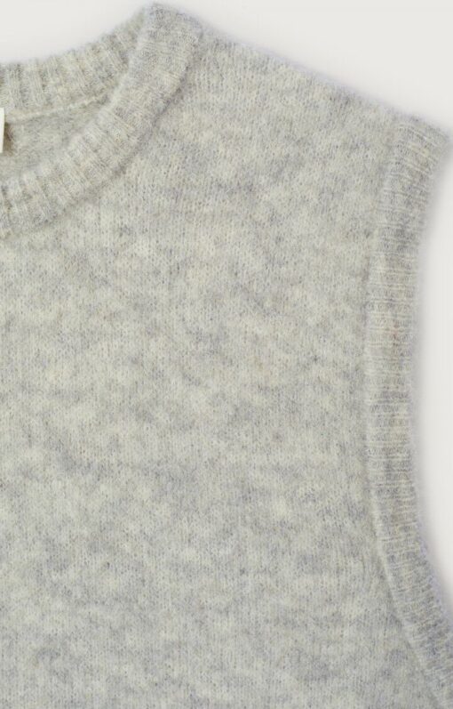 Alternative view of American Vintage Z26 VITO18LE26 pull sm col rond gris clair chine