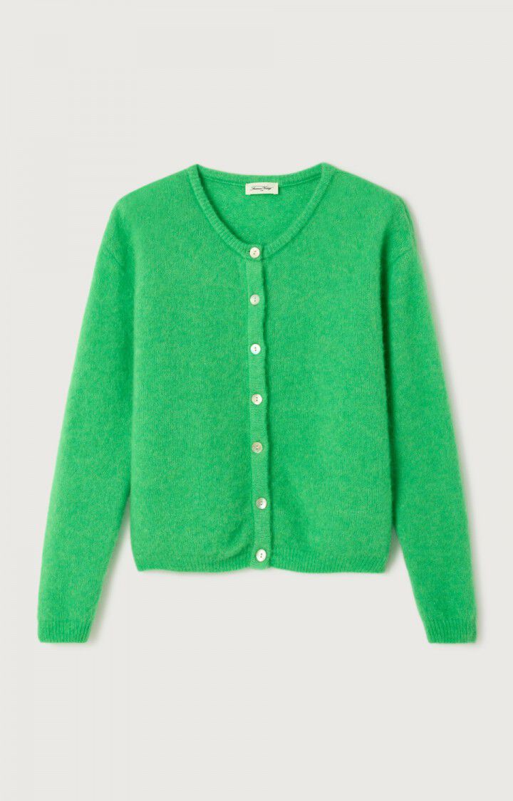 American Vintage VITO19EE26 Gilet court ml col rond jardin chine