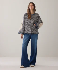 Summum 1s1284 Jacket blue jacquard midnight blue
