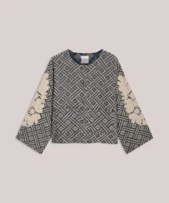 Alternative view of Summum 1s1284 Jacket blue jacquard midnight blue