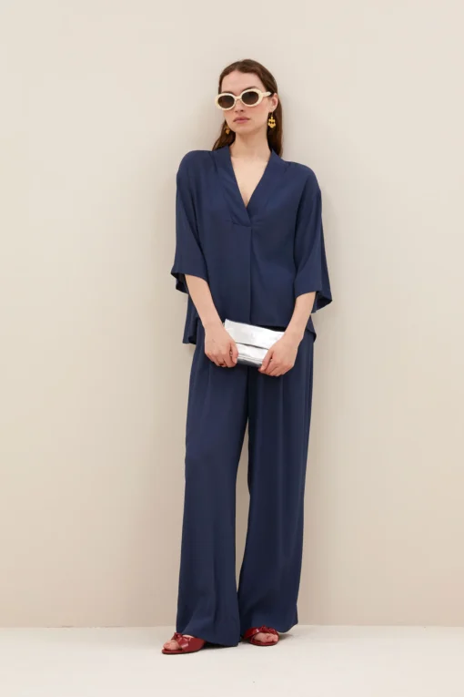 By-Bar Owen viscose blouse winter blue