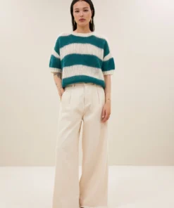 By-Bar Nino astro stripe pullover teal stripe