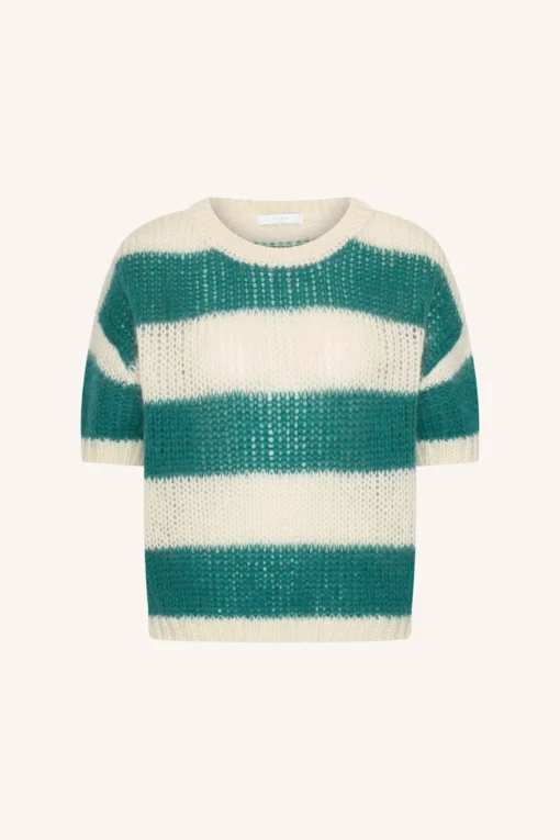 Alternative view of By-Bar Nino astro stripe pullover teal stripe