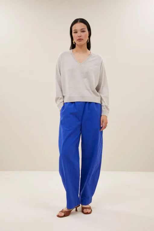 By-Bar Wales pullover light grey melee