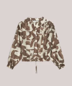 Alternative view of Summum 2s3462 Blouse graphic print coffee