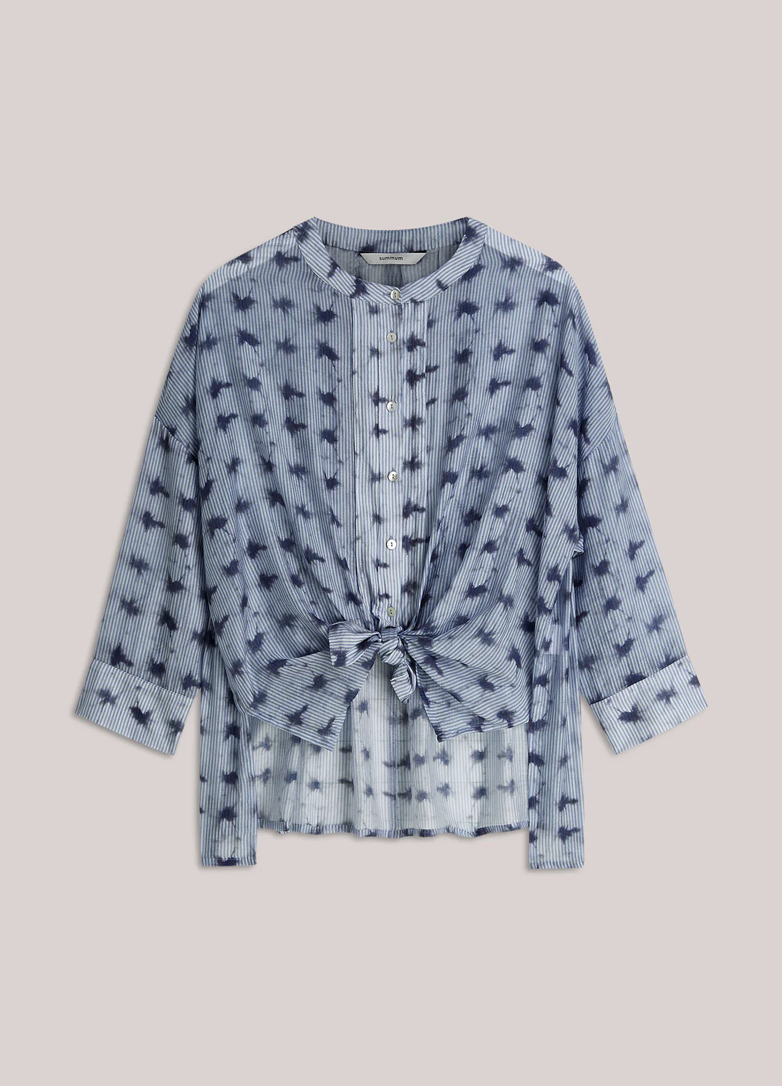 Summum 2s3463 Blouse tie dye stripe soft blue - Afbeelding 2