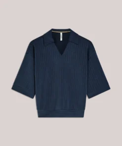 Alternative view of Summum 3s5253 Top pinstripe scuba midnight blue