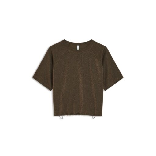 Summum 3s5275 Top boxy tee sparkle coffee