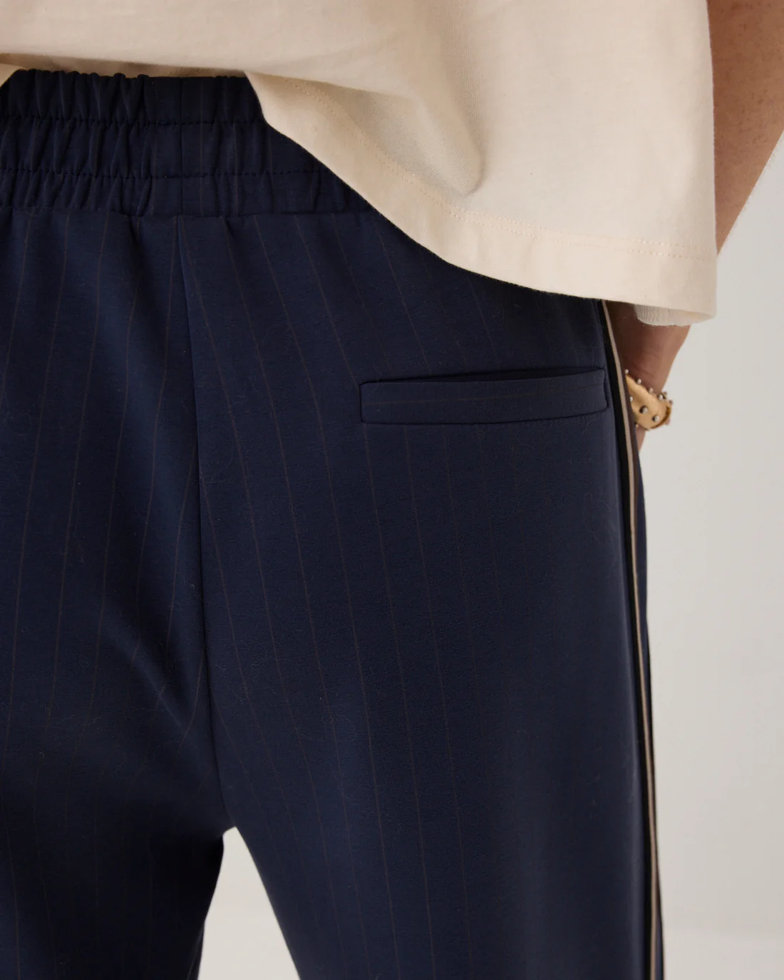 Summum 4s2923 Trouser pinstripe scuba midnight blue - Afbeelding 5