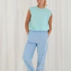 TWNS Z26 Durango sleeveless round-neck jumper aqua - Afbeelding 2