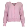 TWNS Z26 Aspen long sleeved v-neck buttoned cardigan baby pink