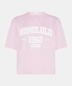 Penn&Ink S26F1814 t-shirt print orchid/white