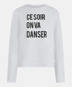 Penn&Ink S26F1830 sweater print grey melange/black